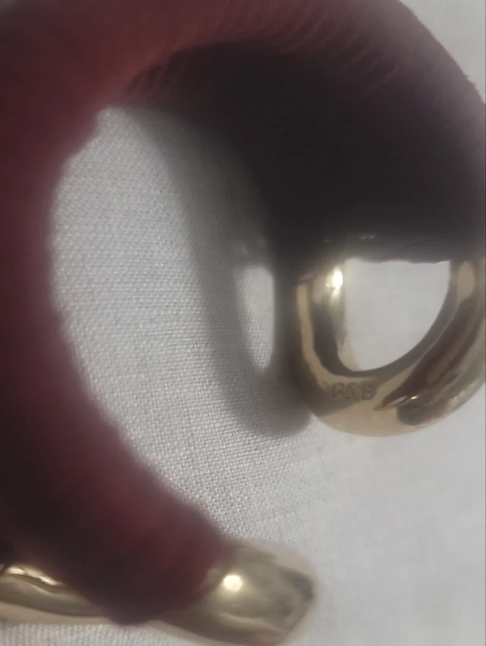 Textured Burgundy Cuff Bracelet with Gold Accents